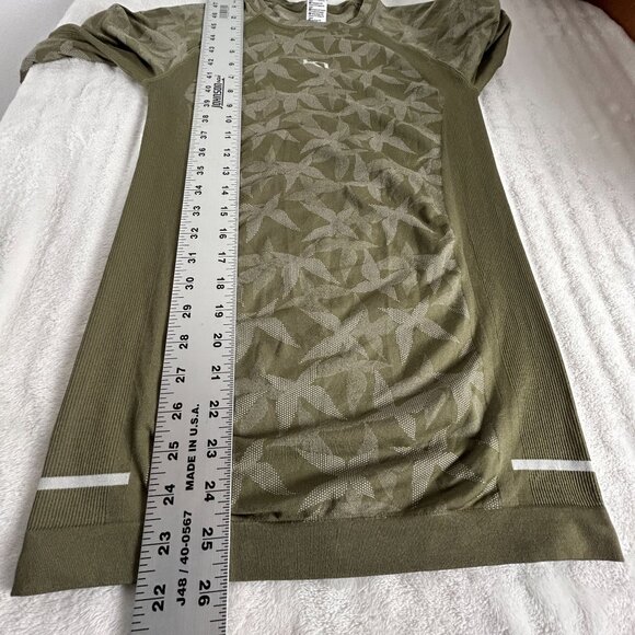 Kari Traa Women Butterfly Baselayer Long-Sleeve Top Medium Olive Green Crew Neck - Picture 8 of 8